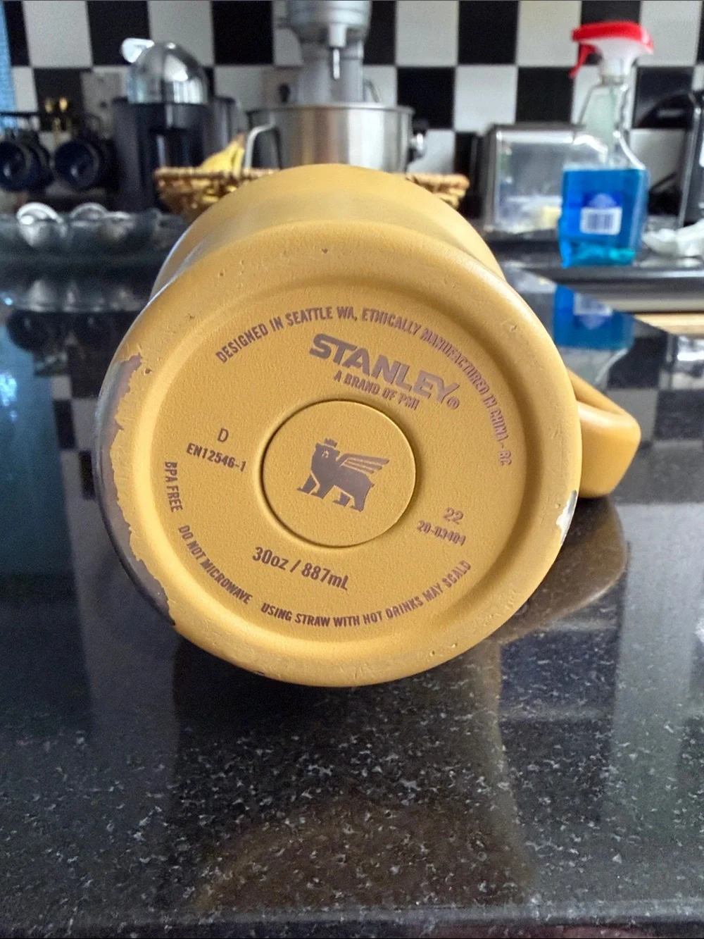 30 OZ Stanley Mustard Yellow Travel Mug with Handle - Picture 2 of 8